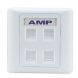 AMP 4 Port Wall Plate