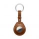 WiWU AirTag Leather Key Ring - Brown 真皮鑰匙扣  保護套配鑰匙圈 #KR-BN [香港行貨]