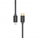 Odoyo Metallic Lightning to Type-C Fast Charge & Sync USB Cable 快充傳輸線 2m - Black #PS262BK [香港行貨]