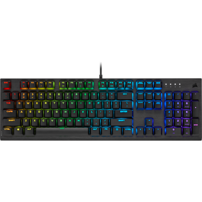 Corsair K60 RGB PRO Low Profile Mechanical Gaming Keyboard - CHERRY MX Speed 銀軸 機械式電競鍵盤 #CH-910D018-NA [香港行貨]