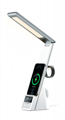XPowerPro N61 15W 6in1 WIreless Charging Led Desk Lamp 超強6合1多功能鬧鐘枱燈 - WH #XPP-N61-WH [香港行貨]