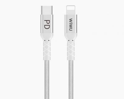 WIWU WP101 Type-C to Lightning MFI + PD Cable 1M - GY 尼龍編織 極速充電 數據線 #WP101-GY [香港行貨]