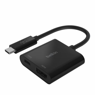 BELKIN USB-C to HDMI 4K + Charge Adapter USB-C 轉 HDMI + 充電轉接器 #AVC002BTBK [香港行貨]