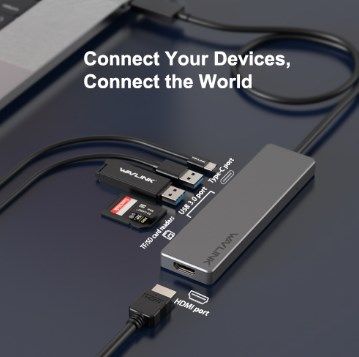 WAVLINK UHP3407 Aluminum USB C HUB with Power Delivery and HDMI 擴展器 #WL-UHP3407 [香港行貨]