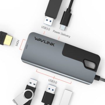 WAVLINK USB-C Aluminum 4K HDMI Mini Dock USB-C 鋁製 4K HDMI 迷你擴展器 #WL-UHP505 [香港行貨] 