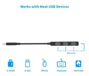 WAVLINK WL-UH30412 SuperSpeed USB 3.0 4-Port Hub 端口集線器 #WS-UH30412 [香港行貨]