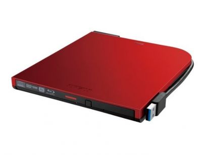 BUFFALO 6X BLU-RAY WRITER USB 3.2(A)(Red) 流動藍光燒錄機 #DR-BV6U3AR [香港行貨]