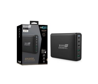 XpowerPro GX200 GAN PD Charger Black 智能充電器 #XPP-GX200-BK [香港行貨]