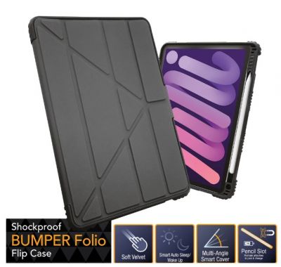Capdase BUMPER FOLIO Flip Case for 8.3-inch iPad mini 6 (2021) Black 翻蓋保護套 黑色 #FPAPIDM6-BF01 [香港行貨]