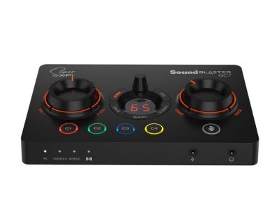 Creative Game Streaming USB DAC and Amp with Programmable Buttons and Super X-Fi 遊戲串流放大器編程器連按鈕 #Creative-Sound-Blaster-GC7  [香港行貨]