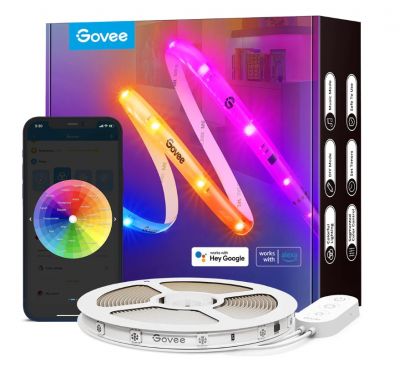 Govee RGBIC Wi-Fi + Bluetooth LED Strip Lights With Protective Coating Wi-Fi + 藍牙 LED 燈帶 (連保護塗層) [香港行貨]