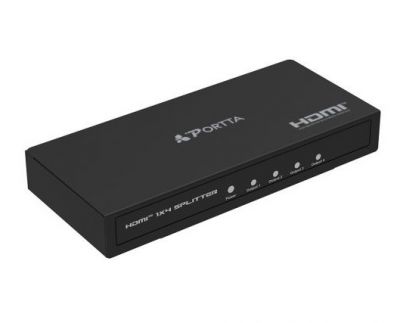 Portta® N2SP14  1x4 HDMI™ Splitter with Downscaler Support 4k@60Hz 分配器 (支援降頻器) #N2SP14D [香港行貨]