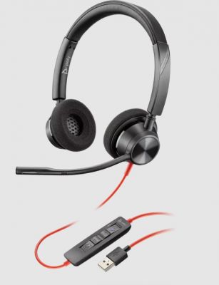 Plantronics BlackWire 3320-M MS USB-A headphones 有線 UC 耳機 #214012-01 [香港行貨]