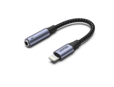 Unitek Lightning to 3.5mm Headset Jack Adapter Grey 耳機插孔 適配器 灰色 #M1208A [香港行貨]