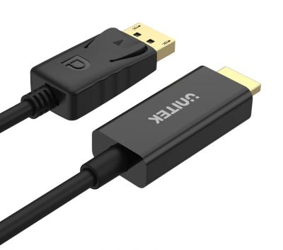 Unitek Y-5118CA DP TO HDMI 1.8M Cable DisplayPort 轉 HDMI 轉接線 #Y-5118CA [香港行貨]