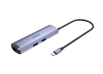 UNITEK H1112F 6 IN 1 Type-C Hub Grey 6合1 USB C HUB (支援4K HDMI 和 USB-C 100W PD) #H1112F [香港行貨]