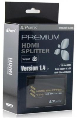PORT-TA V1.4 HDMI Splitter 1X2 with Full 3D and 4Kx2K 4PET0102
