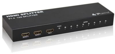 PORT-TA HDMI Splitter 1X8 V1.4 with Full 3D and 4Kx2K 4PET0108