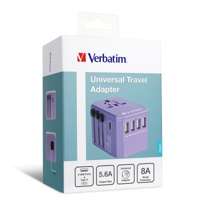 Verbatim 5 Ports Travel Adapter 旅行充電器 (Purple / 紫色)#65829
