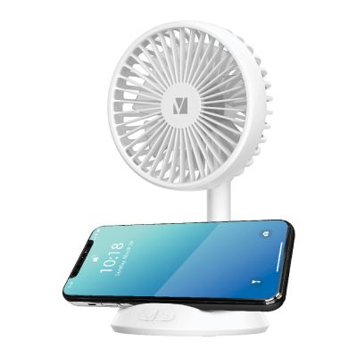 Verbatim Desktop Fan w/Mobile Phone Stand - White 座枱小風扇 (附手機支架)  #66541 [香港行貨]