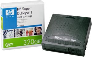 HP Backup Tape C7980A SuperDLT Data Cartridge, 110-220/ 160-320G