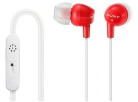 SONY Earbud Headphones for Smartphones (Red) DR-EX14VP/R