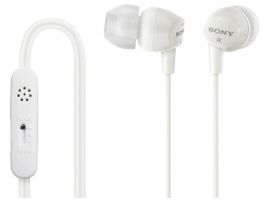 SONY Earbud Headphones for Smartphones (White) DR-EX14VP/W