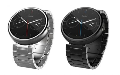 Motorola - Moto 360 (Metal) Smart Watch for Android Devices