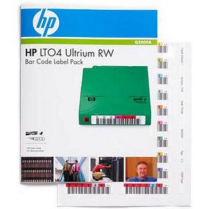 HP Backup Tape Q2009A HP LTO4 Ultrium RW bar code label pack