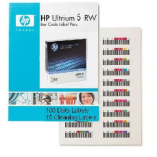 HP Backup Tape Q2011A HP LTO5 Ultrium RW bar code label pack