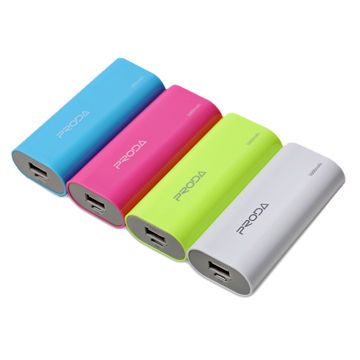 PRODA 5000mAh Portable Battery (BLUE / GREEN / PINK / WHITE)