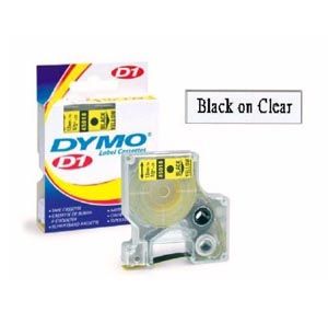 DYMO D1 Standard 9mm x 7M - Black on Clear