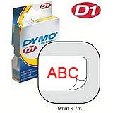 DYMO D1 Standard 9mm x 7M - Red on White