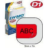 DYMO D1 Standard 9mm x 7M - Black on Red