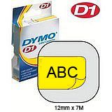 DYMO D1 Standard 12mm x 7M - Black on Yellow