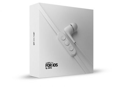A-jays Five IOS In-earphone W/Mic (Black/ White)