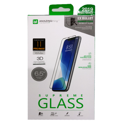 AMAZINGTHING (AT) Apple iPhone 11 Pro MAX 3D Full (Black) Glass Protector 保護貼 #AT-IPXSM-3DGF [香港行貨]