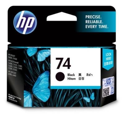 HP 74 Black Inkjet Print Cartridge for OJ J5780, PS C4280/C4345/C4480/C4580&C5280, DJ D4260 CB335WA -ee
