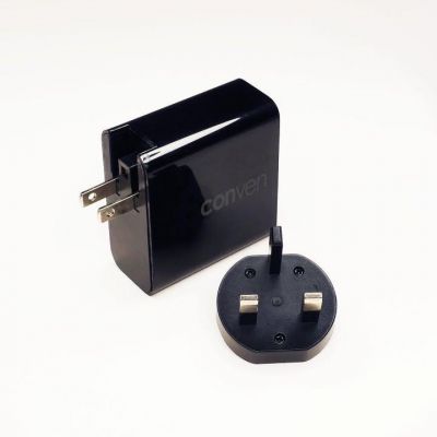 Conven Travel Gear TG848 48W PD USB Charger 旅行充電器 - Black #CV-TG848-BK [香港行貨]