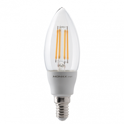 MOMAX Smart Wi-Fi LED Bulb (Candle) 智能復古燈泡 (蠟燭型) E14、2700K #IB1SY [香港行貨]