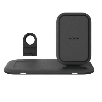 Mophie 3in1 Wireless Charging Stand 3合1無線充電 15w桌面立式充電座 - Black #401305842 [香港行貨]