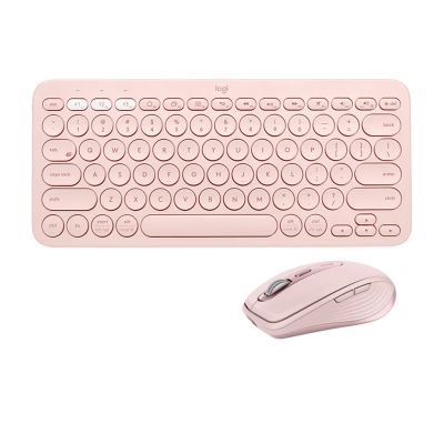 Logitech K380 Keyboard - ENG + Anywhere 3 Bluetooth Mouse (Pink) 跨平台藍牙鍵盤 + 無線滑鼠 (粉紅色) #K380ENG+ANY3 -PK [香港行貨] (1年保養)