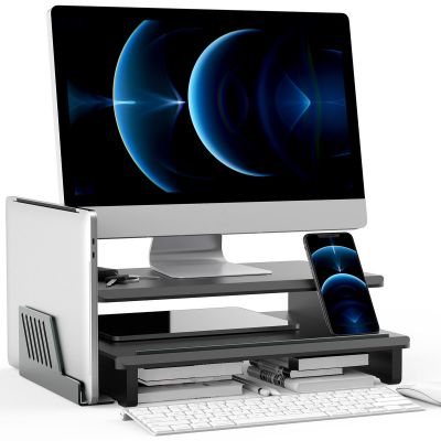 MONO Dsign Twin Deck Monitor Stand 加厚版木製款雙層電腦支架 #MONO6773 [香港行貨]
