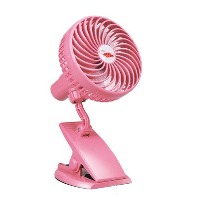 共田 芭蕉扇 F10 座枱+夾 兩用 3段速 Fan - Pink 迷你強力小風扇 #F10-PK