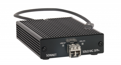 SONNET Solo10G SFP+ Gigabit Ethernet Thunderbolt 3 Adapter 網絡轉換器 #SOLO10G-SFP-T3 [香港行貨] (with Short-range SFP+ Transceiver)