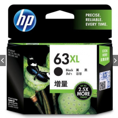 HP 63XL Black Original Ink Cartridge 墨盒 #F6U64AA [香港行貨]