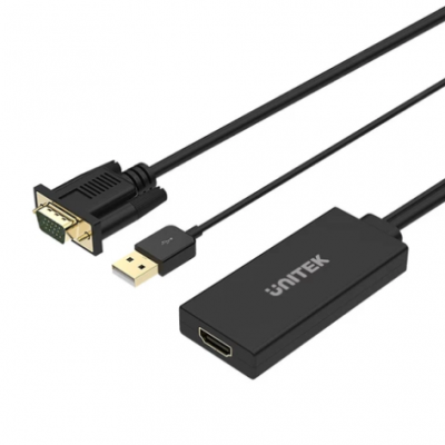 UNITEK VGA to HDMI Converter 轉換器 (帶音頻) #Y-8711 [香港行貨]