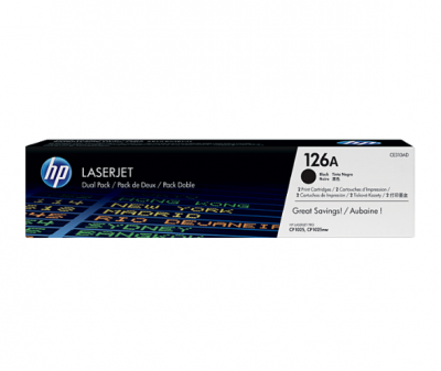 HP CE310AD 126A Black Toner Twin Pack for CP1025,1020 碳粉2包裝 #CE310AD-2 [香港行貨]