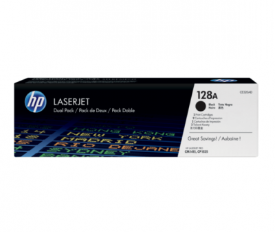 HP CE320AD 128A Black Toner Twin Pack for CP1525 碳粉2包裝 #CE320AD-2 [香港行貨]