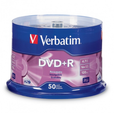 Verbatim DVD + R 4.7GB 16X 95037 50pcs (Life) 光碟 #123034 [香港行貨]